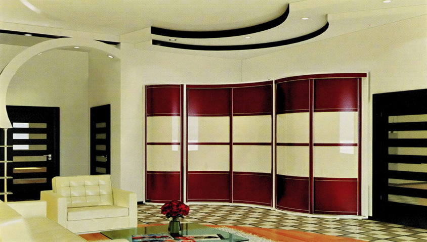 Вогнутый радиусный шкаф «Парус»