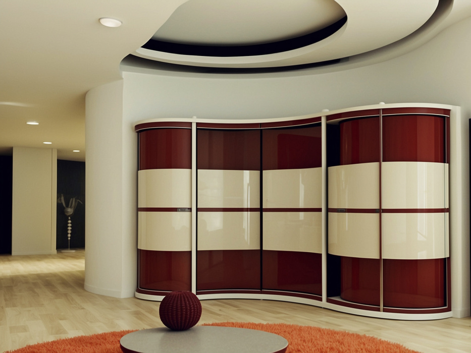 Вогнутый радиусный шкаф «Парус»