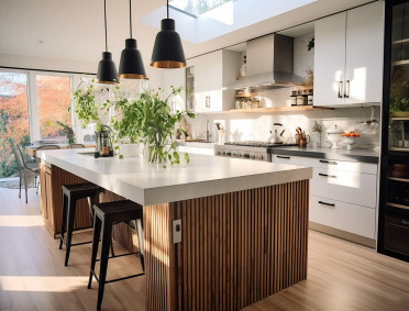 Возможности П-кухни в загородном доме