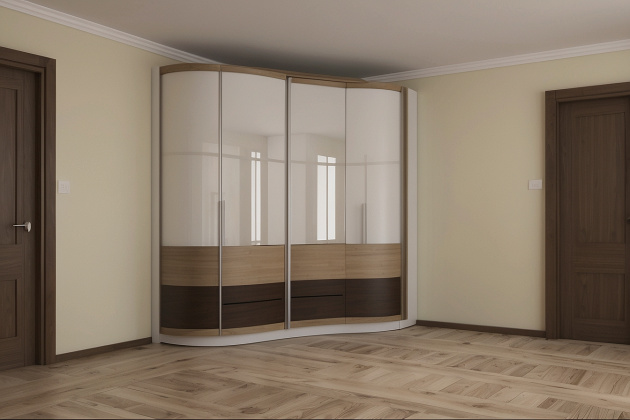 Радиусный шкаф купе «Дрезден»