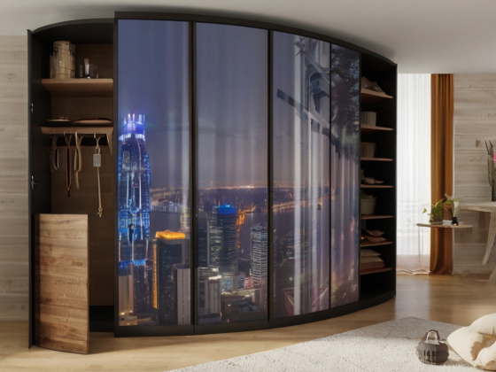 Радиусный шкаф купе «Кайтос»