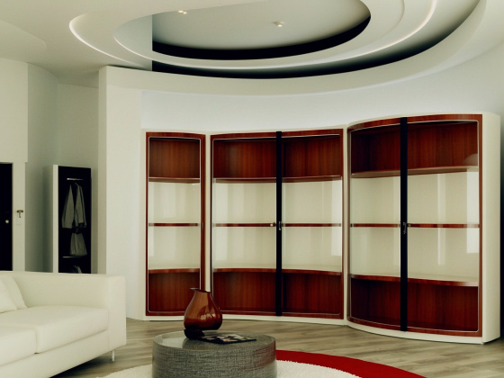 Вогнутый радиусный шкаф «Парус»